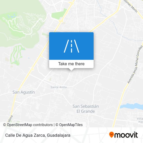 Mapa de Calle De Agua Zarca