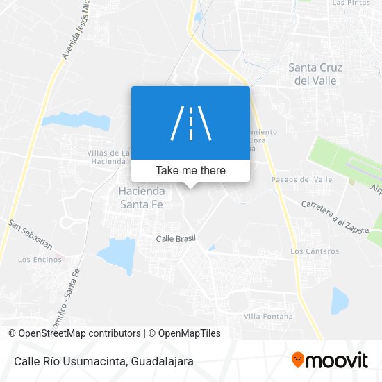 Mapa de Calle Río Usumacinta