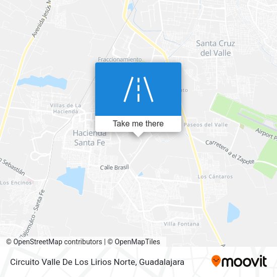 Circuito Valle De Los Lirios Norte map