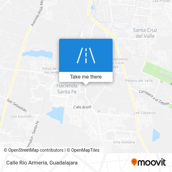 Mapa de Calle Río Armería