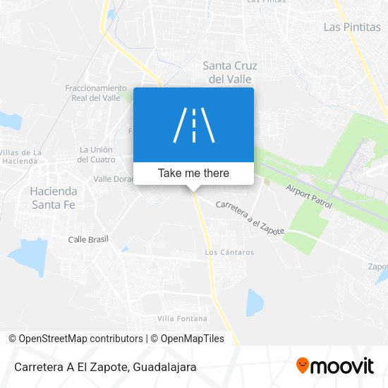 Carretera A El Zapote map
