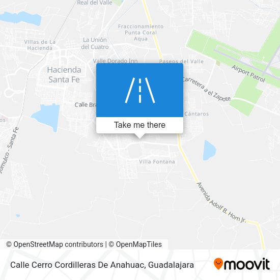 Mapa de Calle Cerro Cordilleras De Anahuac
