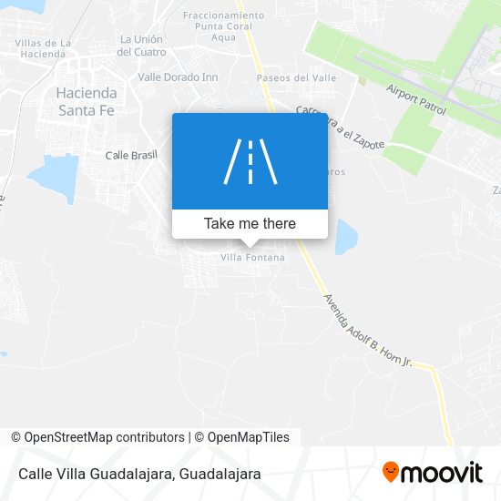 Calle Villa Guadalajara map