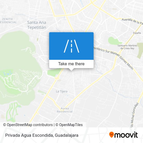 Mapa de Privada Agua Escondida