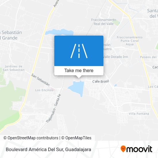 Boulevard América Del Sur map