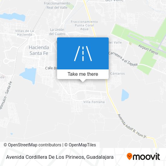 Mapa de Avenida Cordillera De Los Pirineos
