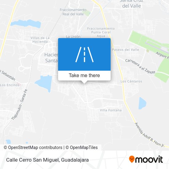 Mapa de Calle Cerro San Miguel