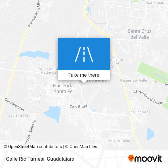 Mapa de Calle Río Tamesí
