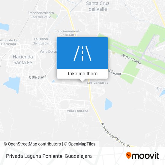 Privada Laguna Poniente map