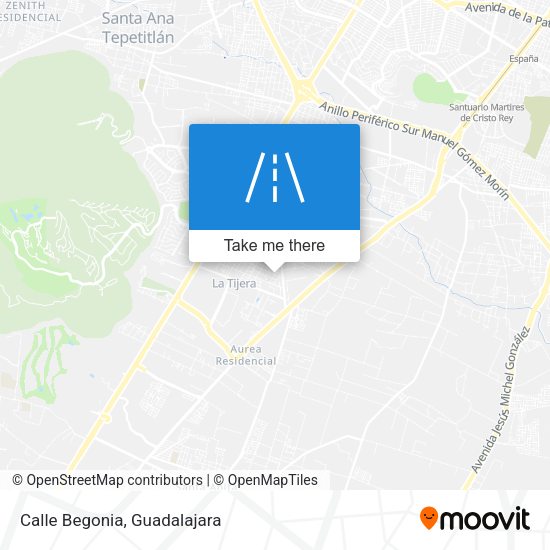 Mapa de Calle Begonia