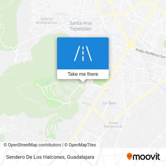 Sendero De Los Halcones map