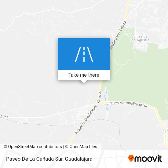 Paseo De La Cañada Sur map