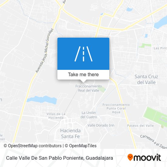 Mapa de Calle Valle De San Pablo Poniente