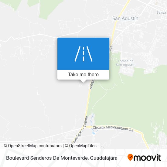 Mapa de Boulevard Senderos De Monteverde