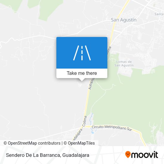 Sendero De La Barranca map