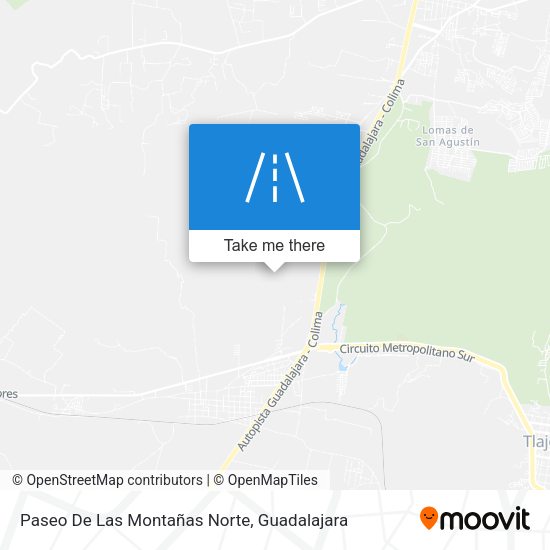 Paseo De Las Montañas Norte map