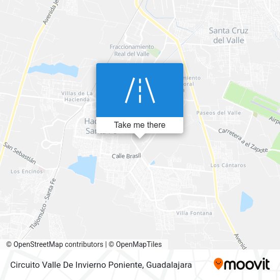 Circuito Valle De Invierno Poniente map