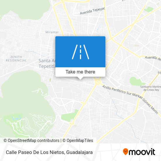 Mapa de Calle Paseo De Los Nietos