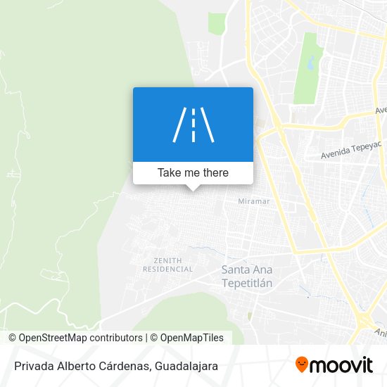 Privada Alberto Cárdenas map