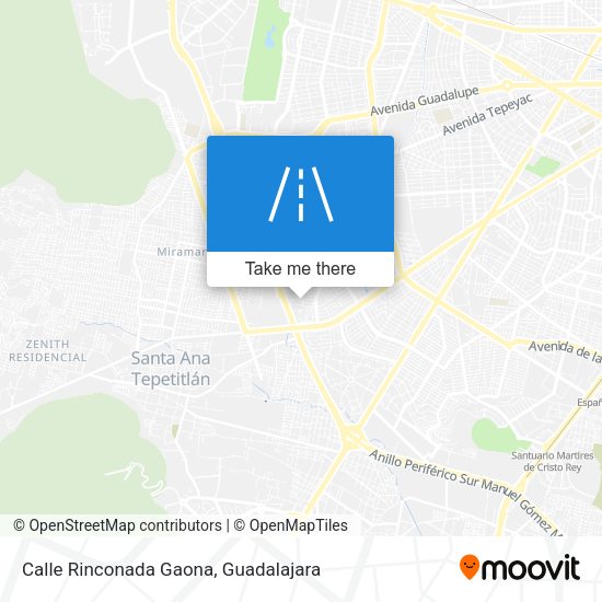 Calle Rinconada Gaona map