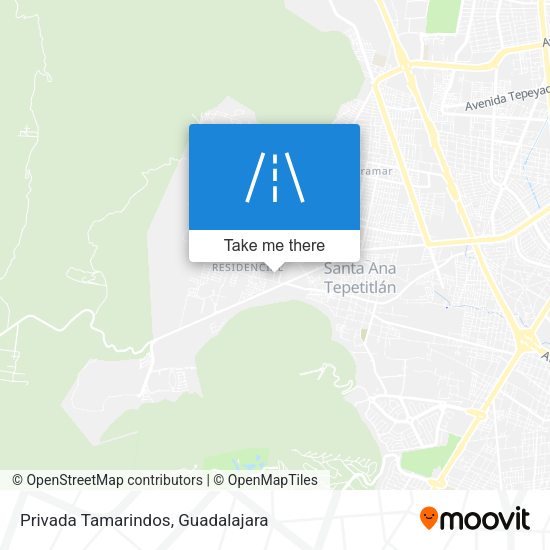Privada Tamarindos map