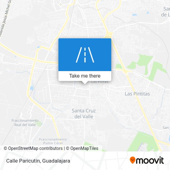 Calle Paricutín map
