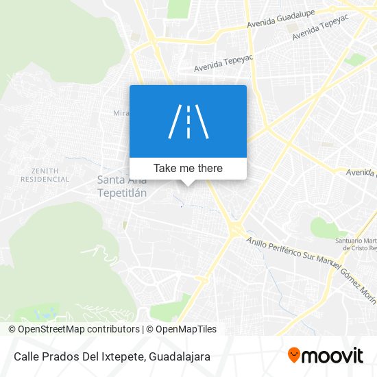 Mapa de Calle Prados Del Ixtepete