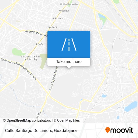 Mapa de Calle Santiago De Liniers