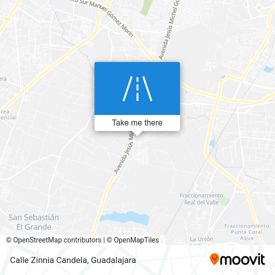 Calle Zinnia Candela map