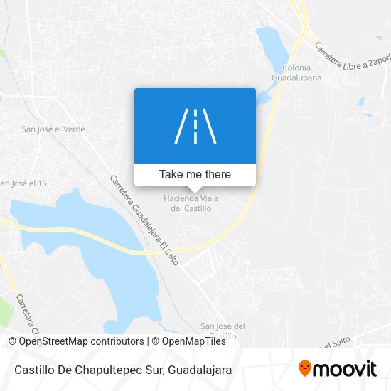 Castillo De Chapultepec Sur map