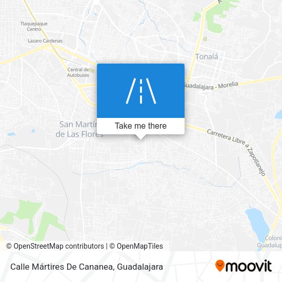 Mapa de Calle Mártires De Cananea