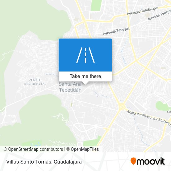 Villas Santo Tomás map