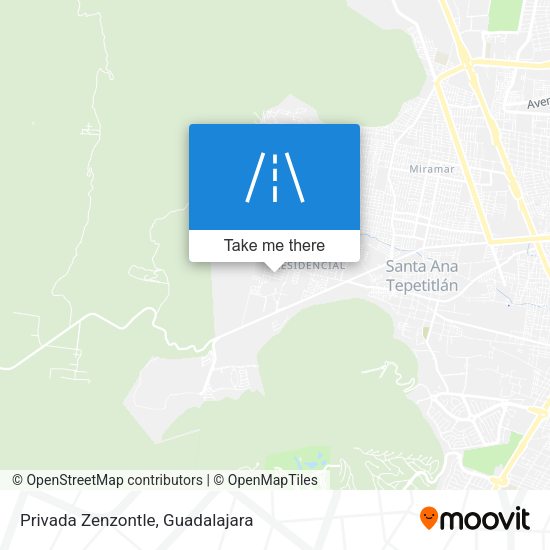 Privada Zenzontle map