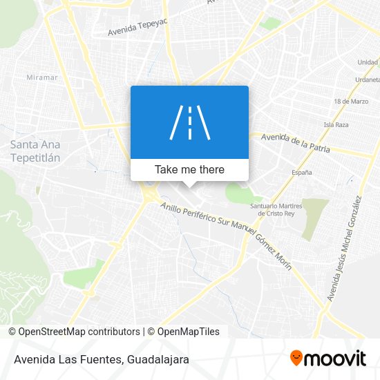 Avenida Las Fuentes map