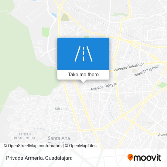 Privada Armería map