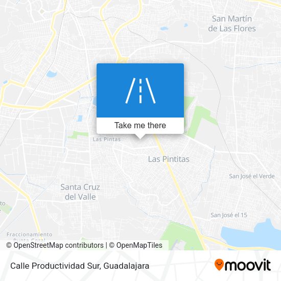 Calle Productividad Sur map