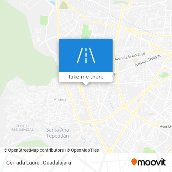 Cerrada Laurel map