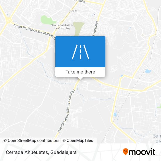 Cerrada Ahueuetes map