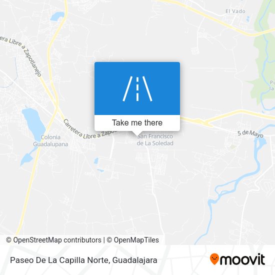 Paseo De La Capilla Norte map