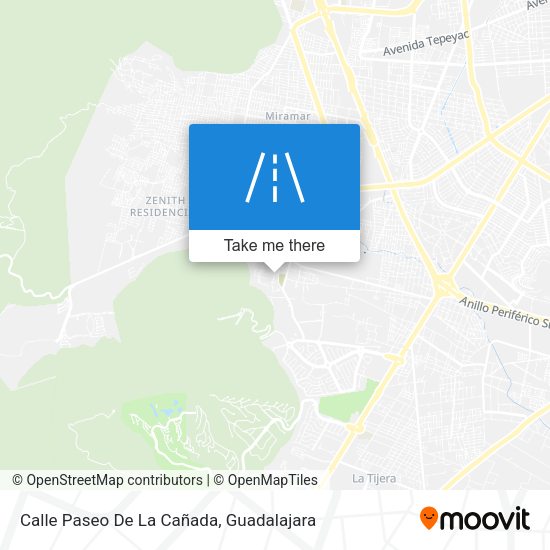 Calle Paseo De La Cañada map