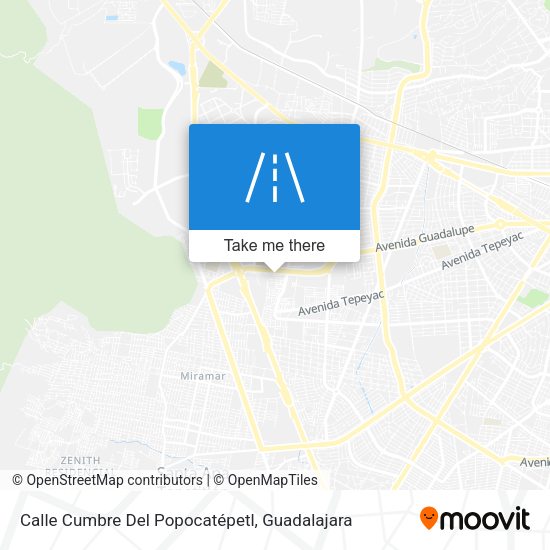 Calle Cumbre Del Popocatépetl map
