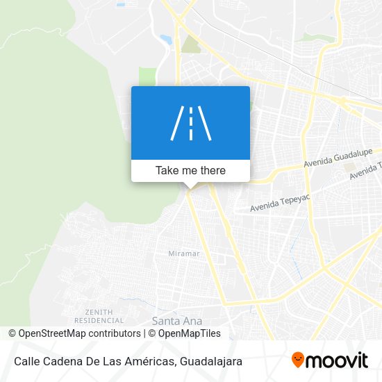 Mapa de Calle Cadena De Las Américas