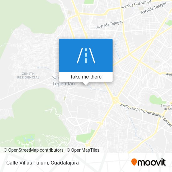 Mapa de Calle Villas Tulum