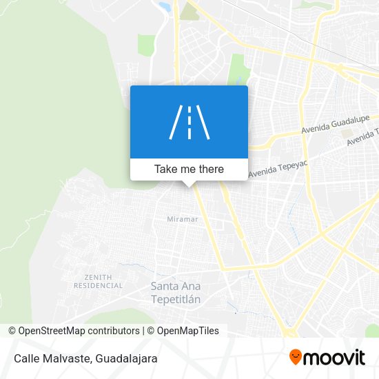 Mapa de Calle Malvaste