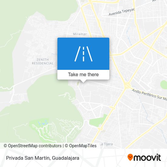 Privada San Martín map
