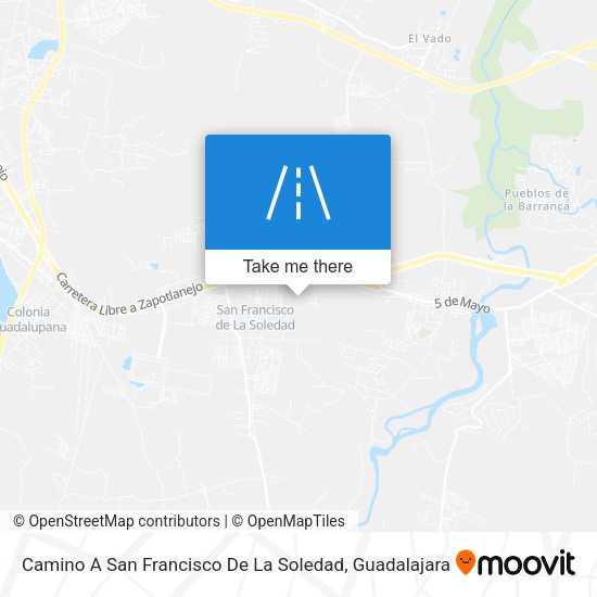 Mapa de Camino A San Francisco De La Soledad