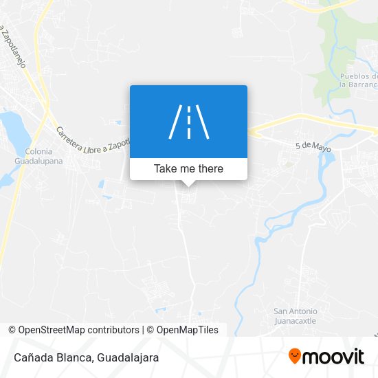 Cañada Blanca map