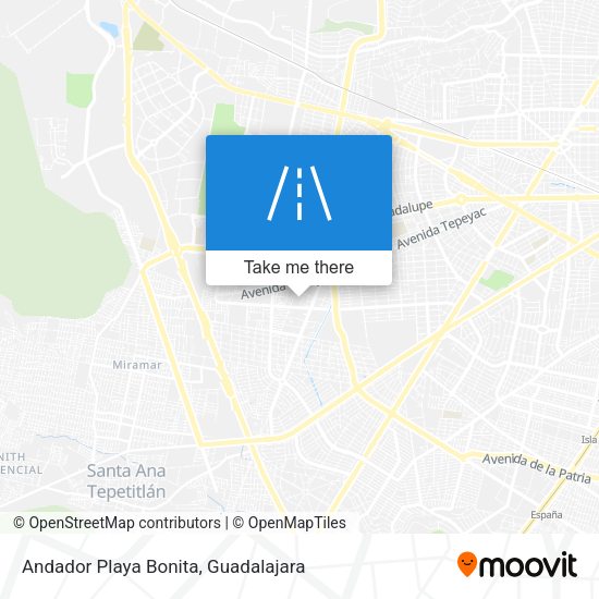 Andador Playa Bonita map