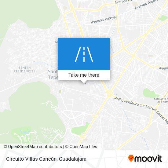 Mapa de Circuito Villas Cancún