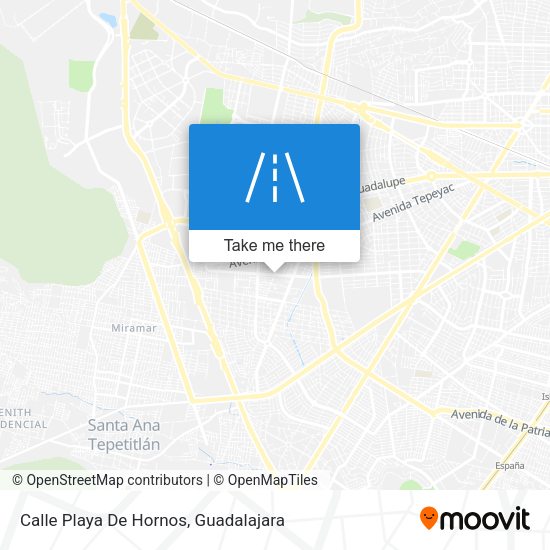 Calle Playa De Hornos map